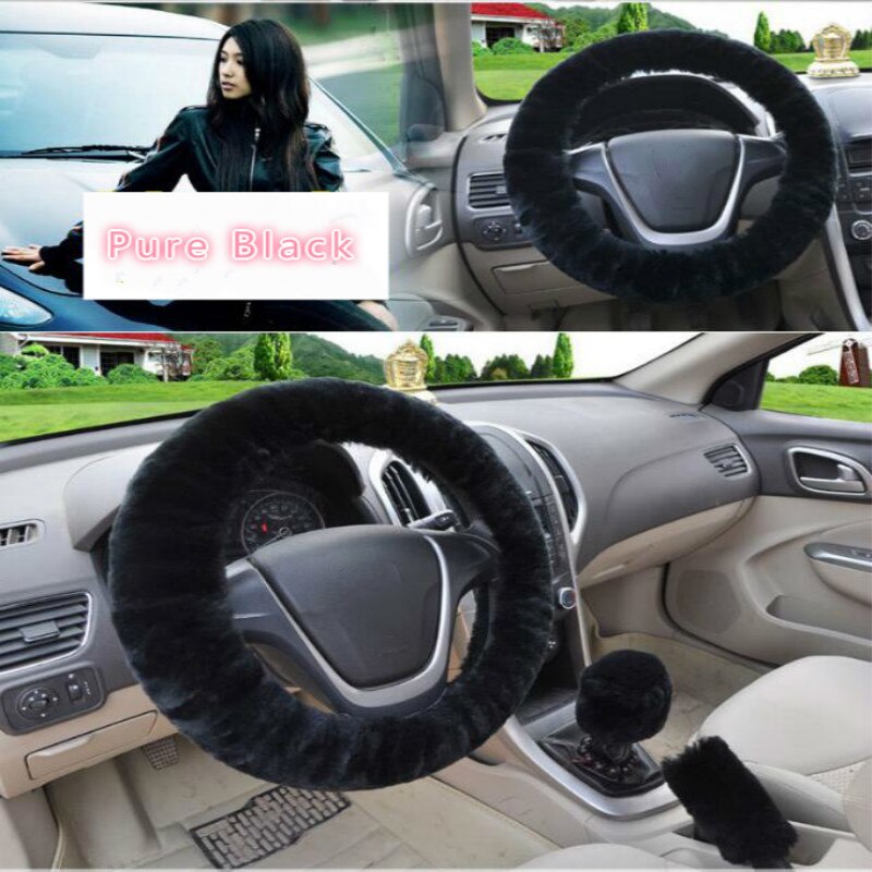 Fluffy Steering Wheel Cover Set