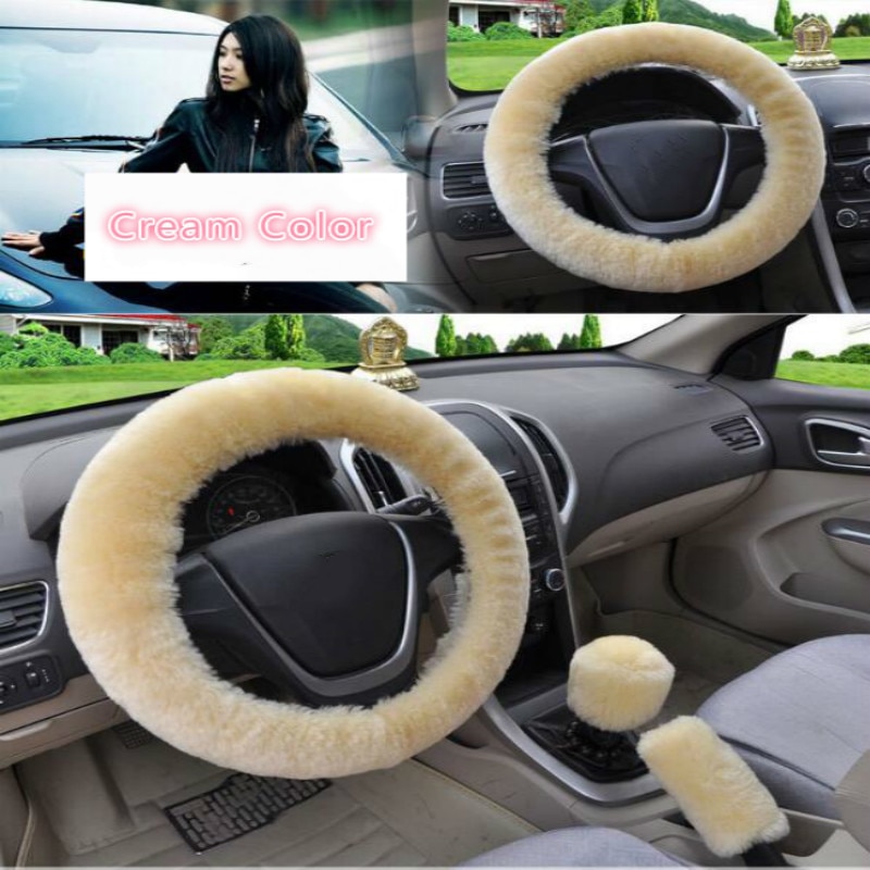 Fluffy Steering Wheel Cover Set