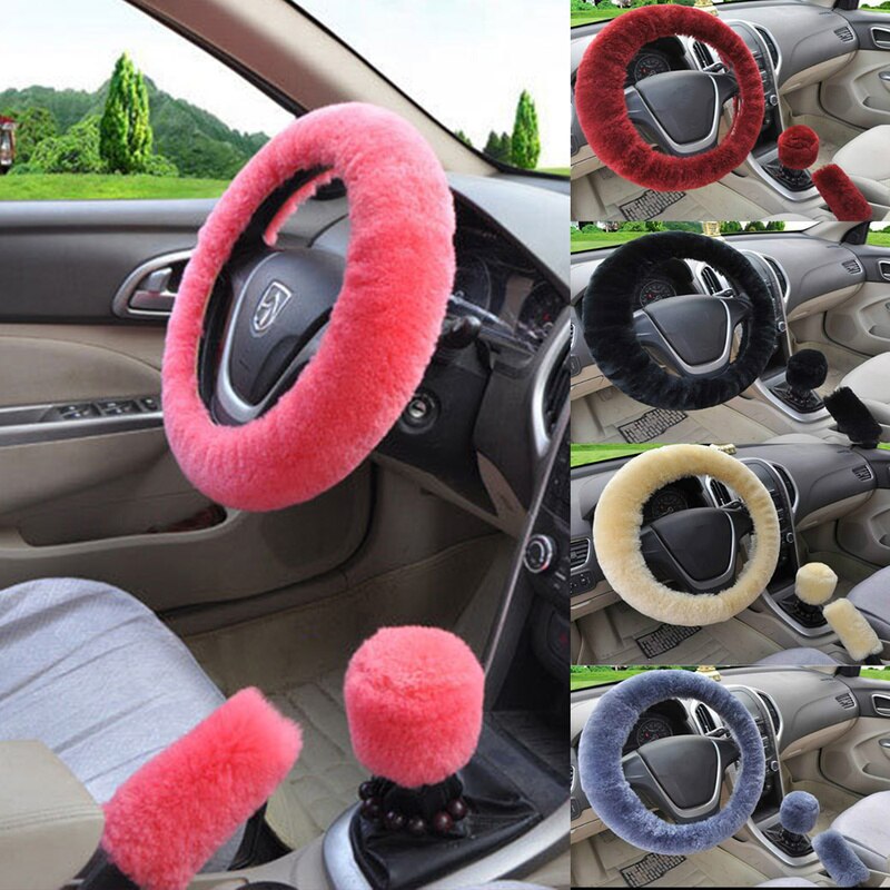 Fluffy Steering Wheel Cover Set