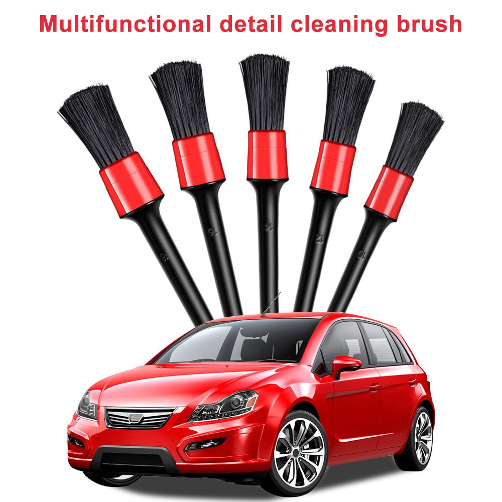 5pcs Car Wash Car Detailing Brush Auto Cleaning Car Cleaning Tools Detailing Set Dashboard Accessories Air Outlet Cleaning Brush