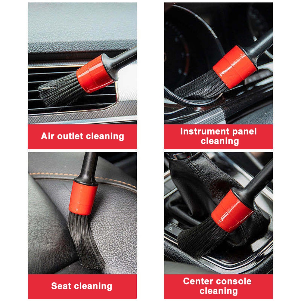 5pcs Car Wash Car Detailing Brush Auto Cleaning Car Cleaning Tools Detailing Set Dashboard Accessories Air Outlet Cleaning Brush