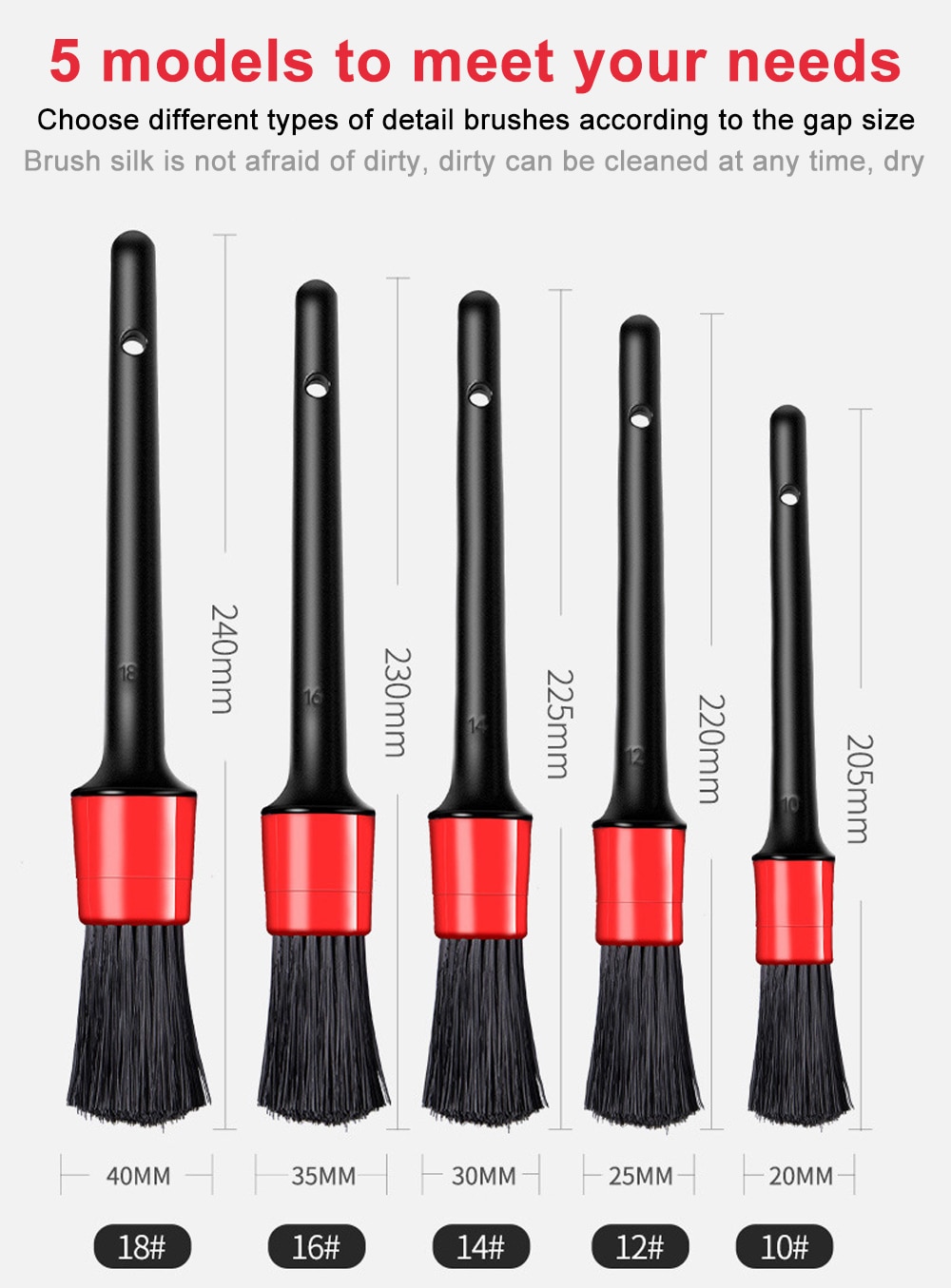 Car Detailing Brushes (5 pcs)