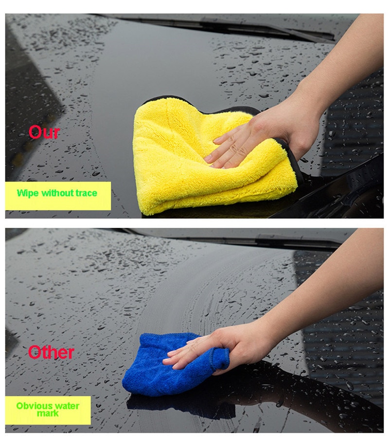 Microfiber Auto Wash Towel Car Cleaning Drying Cloth Hemming Car Care Cloth Detailing Car Wash Towel 30x30/40/60CM