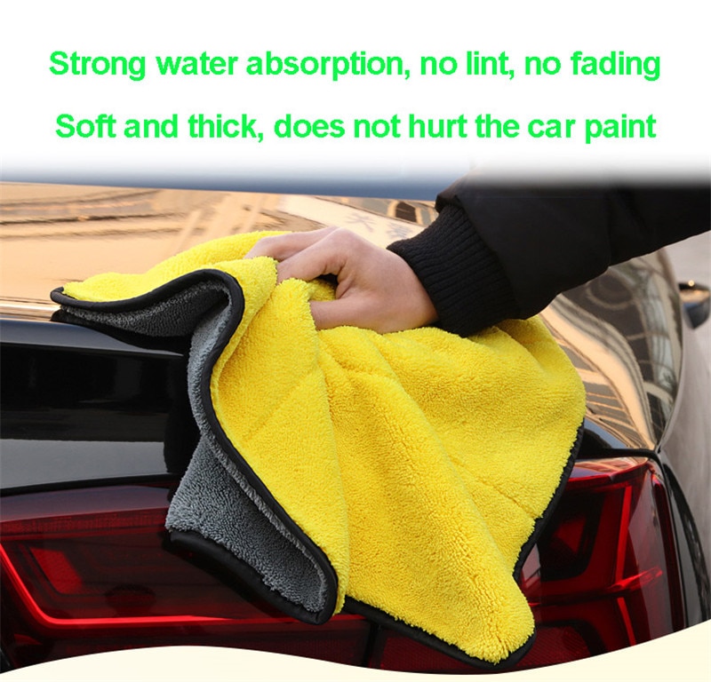 Microfiber Auto Wash Towel Car Cleaning Drying Cloth Hemming Car Care Cloth Detailing Car Wash Towel 30x30/40/60CM