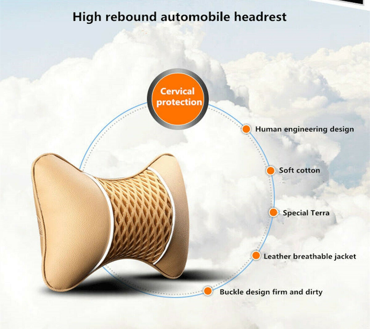 Soft Car Neck Rest Pillows (2 Pcs)