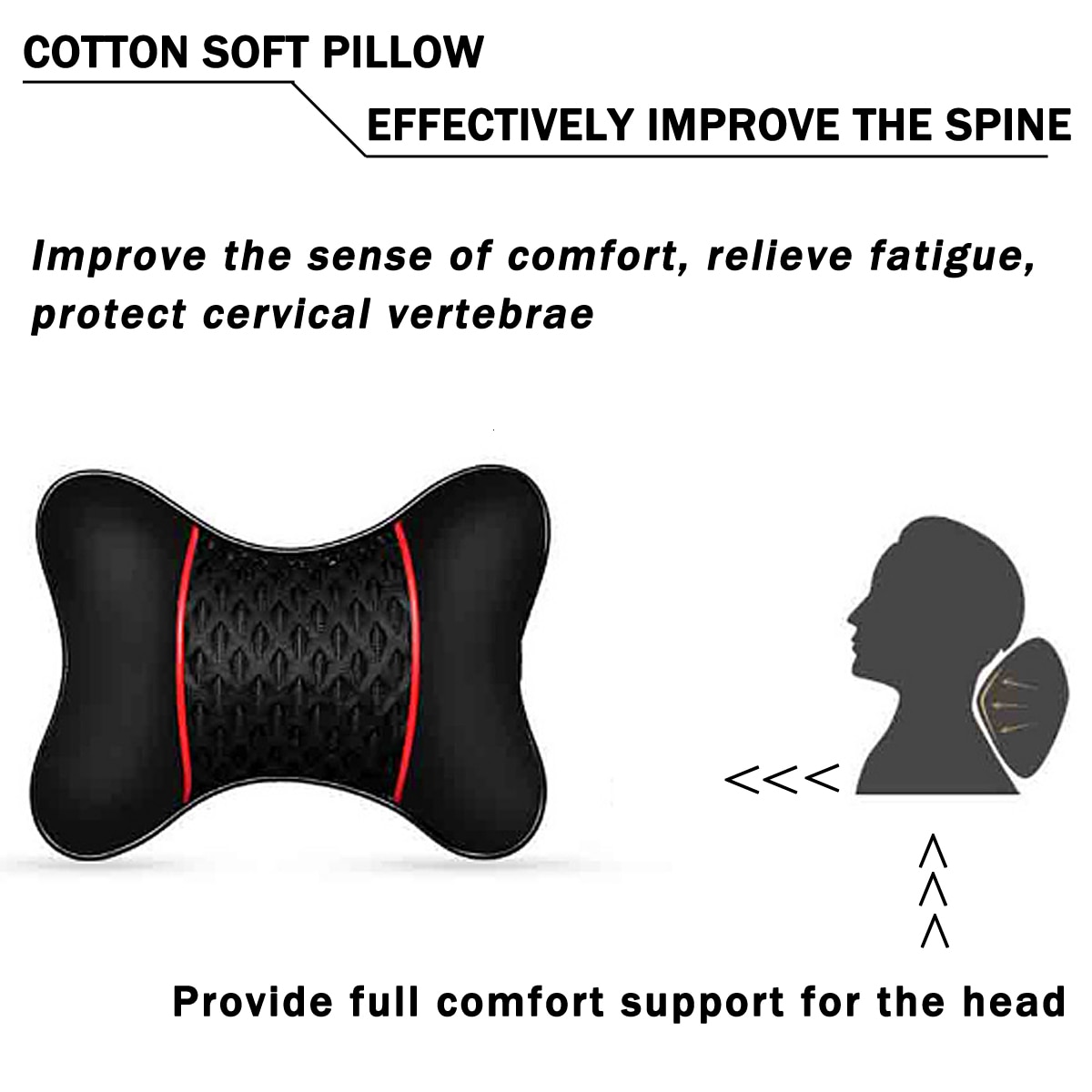 Soft Car Neck Rest Pillows (2 Pcs)