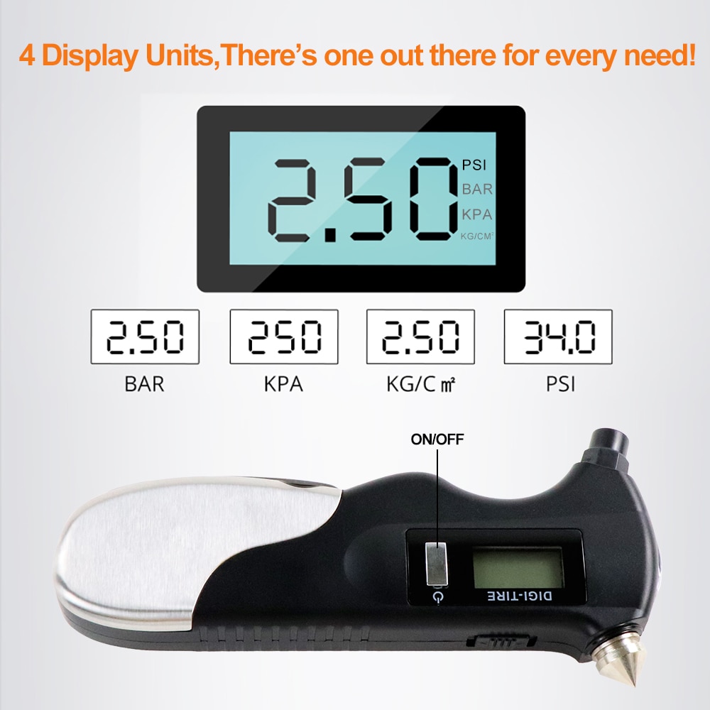 8 in 1 Digital Tire Pressure Gauge