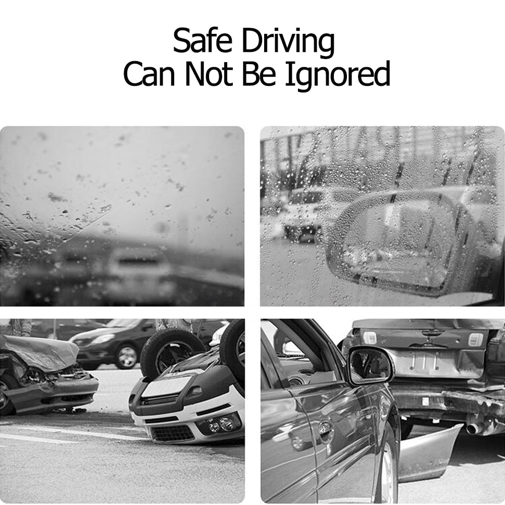 Anti Fog Car Sticker Car Mirror Window Clear Film Car Rearview Mirror Protective Film Waterproof 2 Pcs/Set