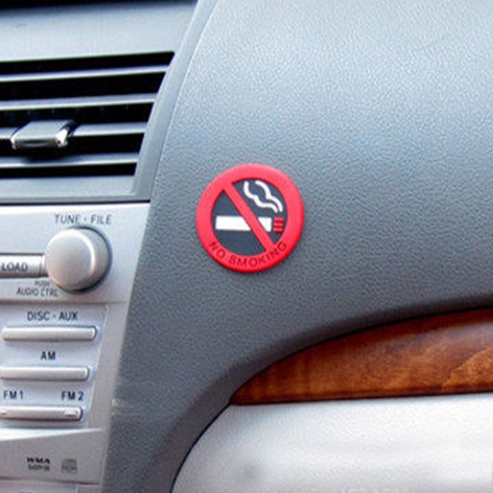 Universal Warning No Smoking Logo Car Stickers for lada granta kalina vesta priora largus 2110 niva 2107 2106 2109 vaz samara