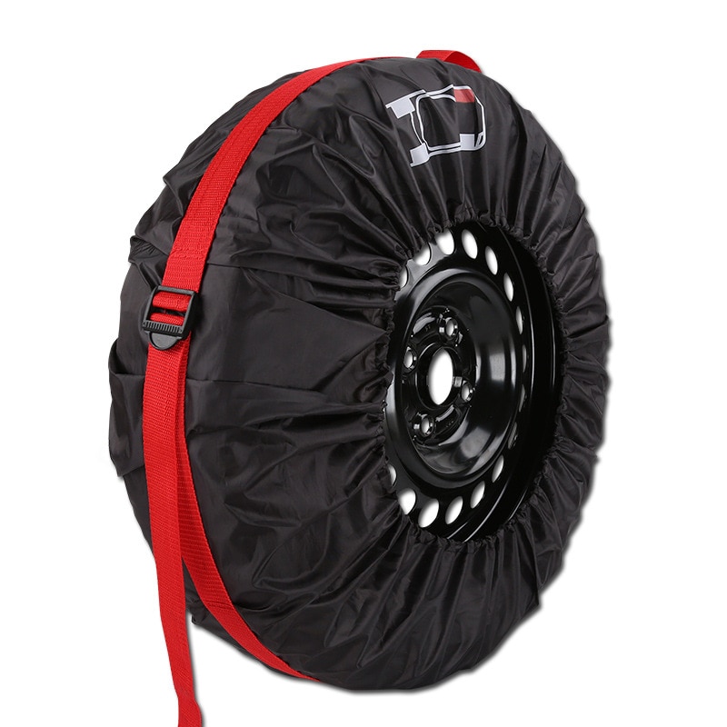 1pc/4pcs Car Spare Tire Cover Case Polyester Auto Wheel Tires Storage Bags Vehicle Tyre Accessories Dust-proof Protector Styling