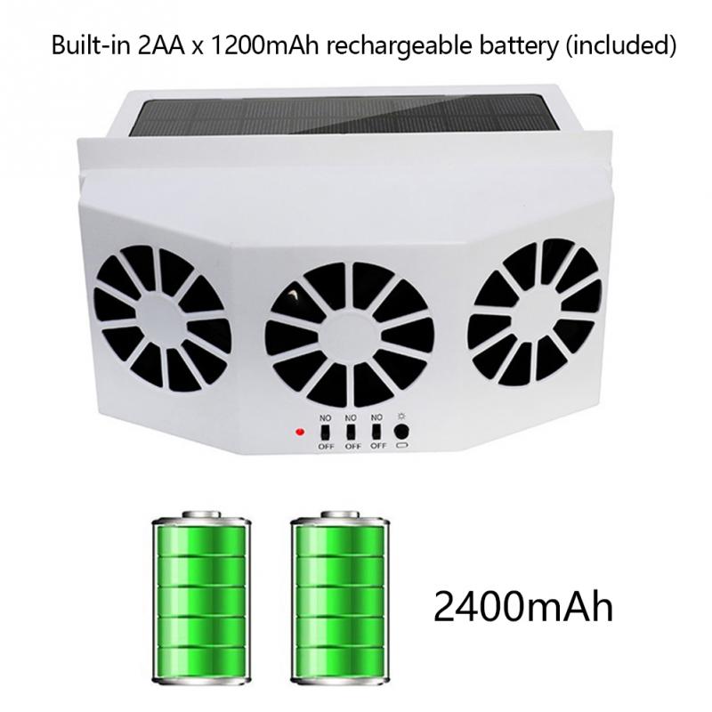 Car Fan Solar Powered Air Cooler