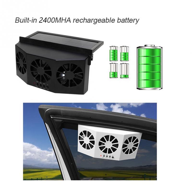 Car Fan Solar Powered Air Cooler