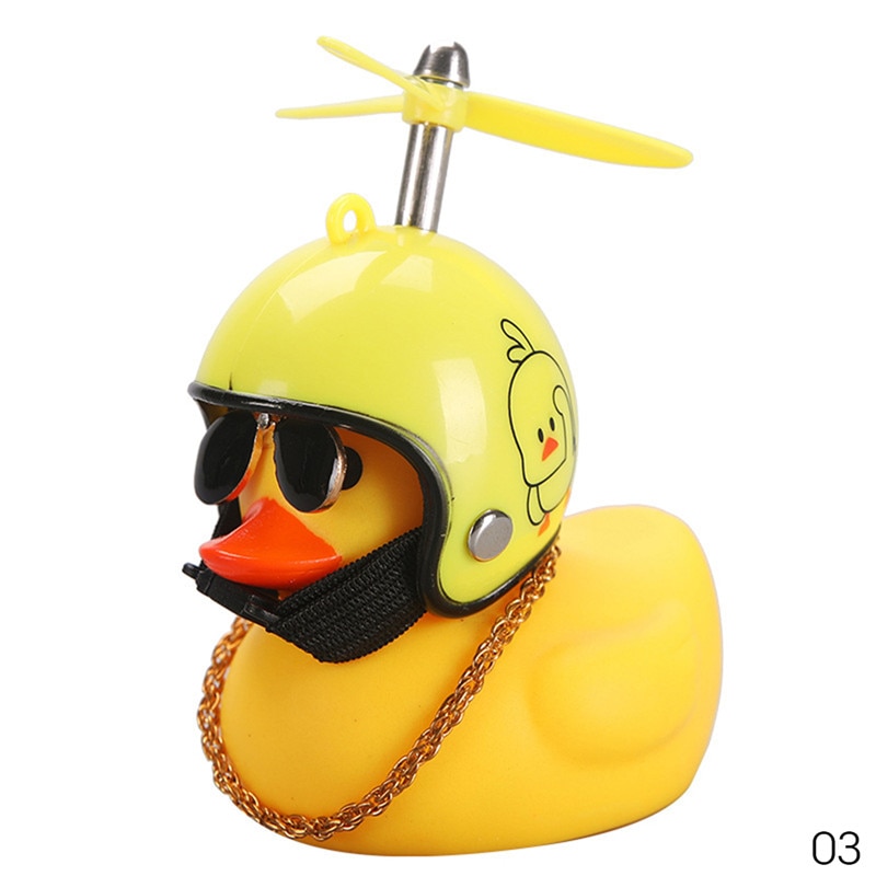 Rubber Ducky with Helmet Dashboard Accessory