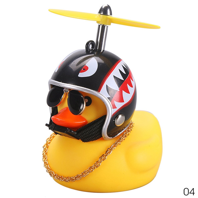 Rubber Ducky with Helmet Dashboard Accessory