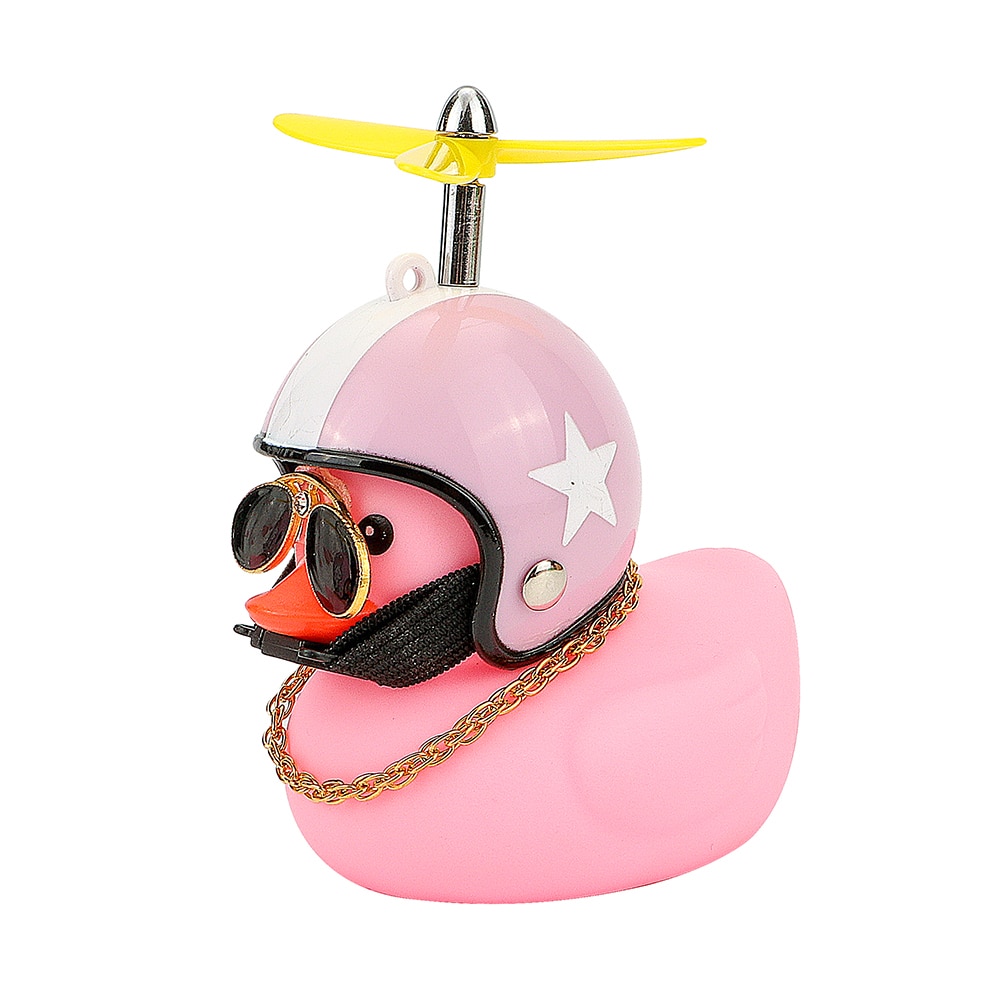 Rubber Ducky with Helmet Dashboard Accessory