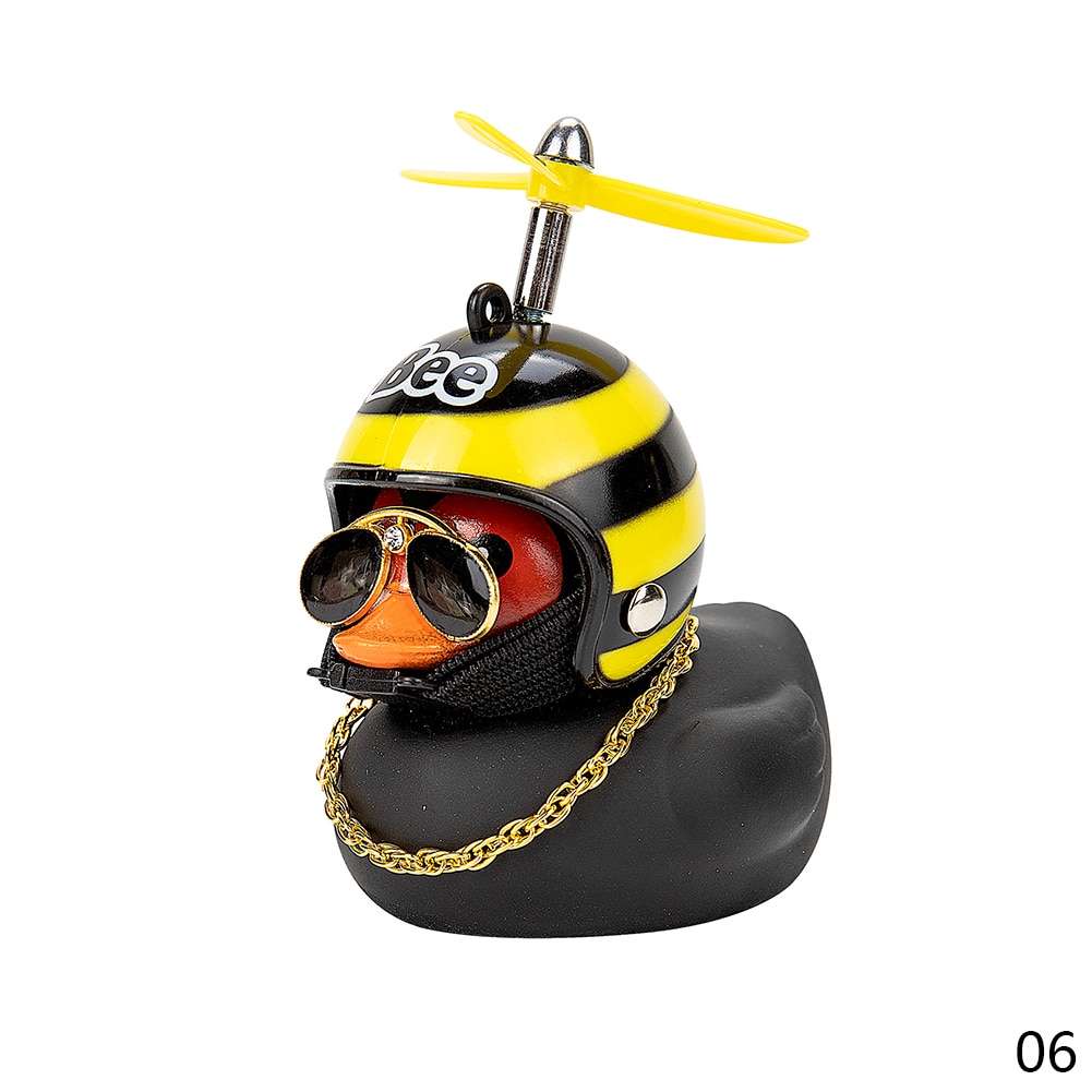 Rubber Ducky with Helmet Dashboard Accessory