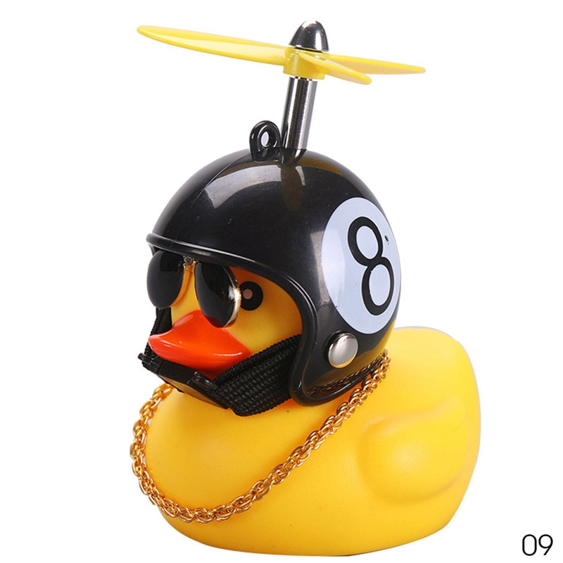 Rubber Ducky with Helmet Dashboard Accessory