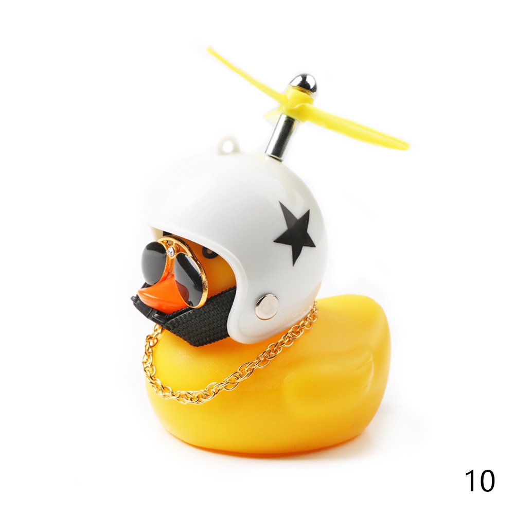 Rubber Ducky with Helmet Dashboard Accessory