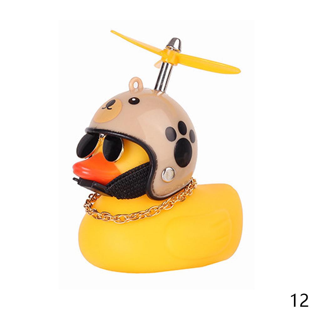 Rubber Ducky with Helmet Dashboard Accessory