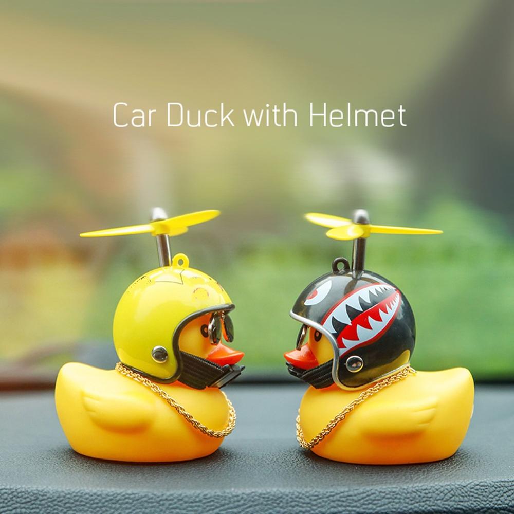 Rubber Ducky with Helmet Dashboard Accessory