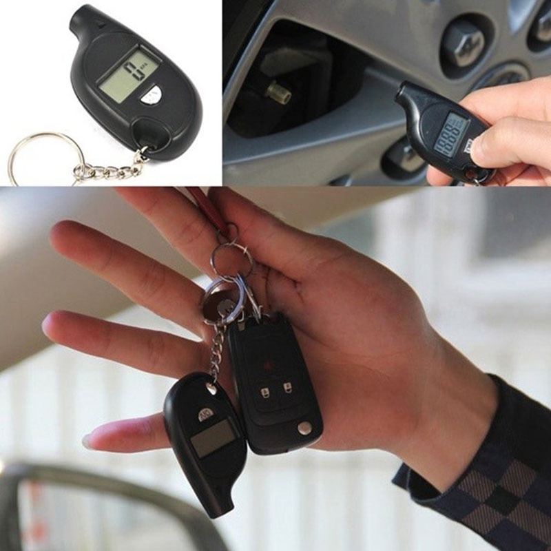 Digital Tire Gauge Pressure Tester Keychain