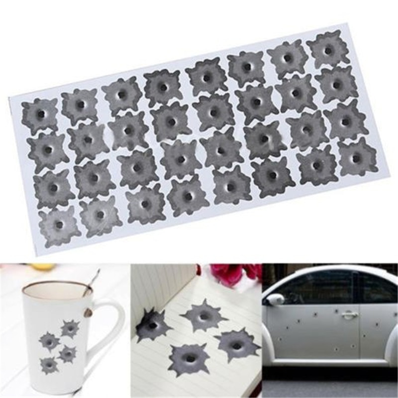 Bullet Hole Decals Realistic Stickers (32 pcs)