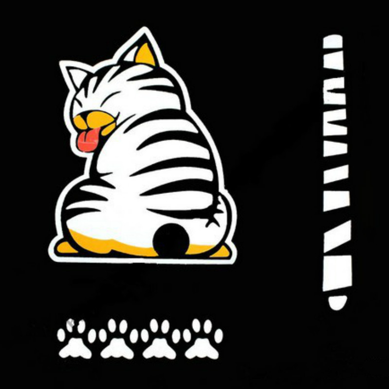 Rear Window Car Decals Cat Stickers