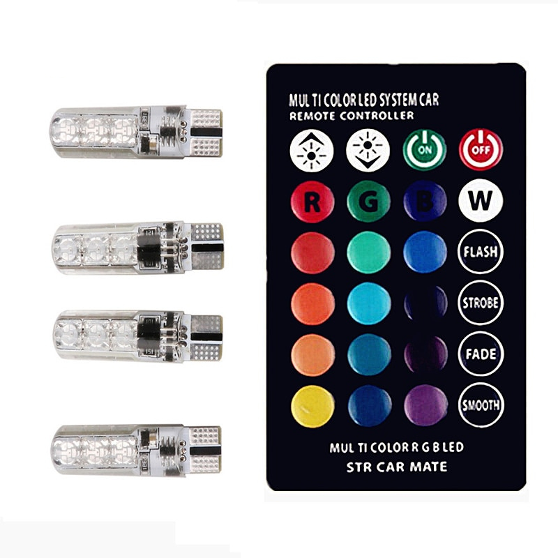 Interior Car Lights LED Remote Bulbs (Set of 4)