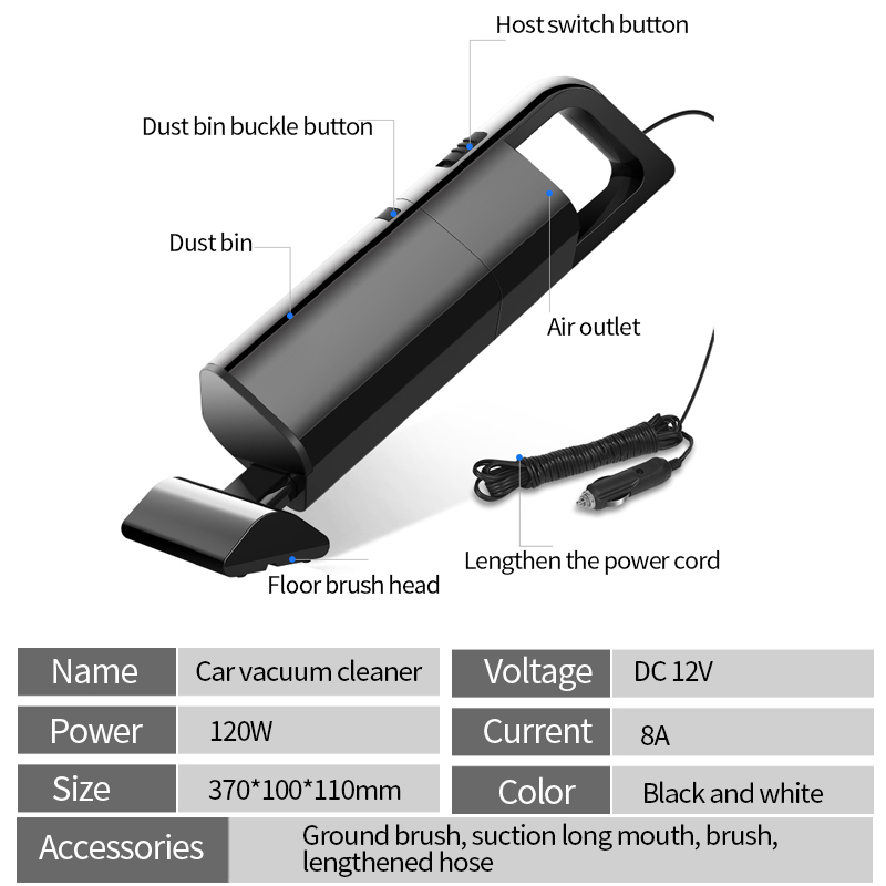 Portable Car Vacuum Wet And Dry Cleaner