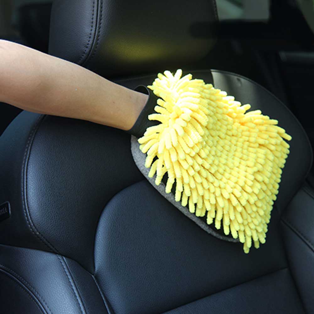 Car Wash Glove Coral Mitt Soft Anti-scratch for Car Wash Multifunction Thick Cleaning Glove Car Wax Detailing Brush Color Random