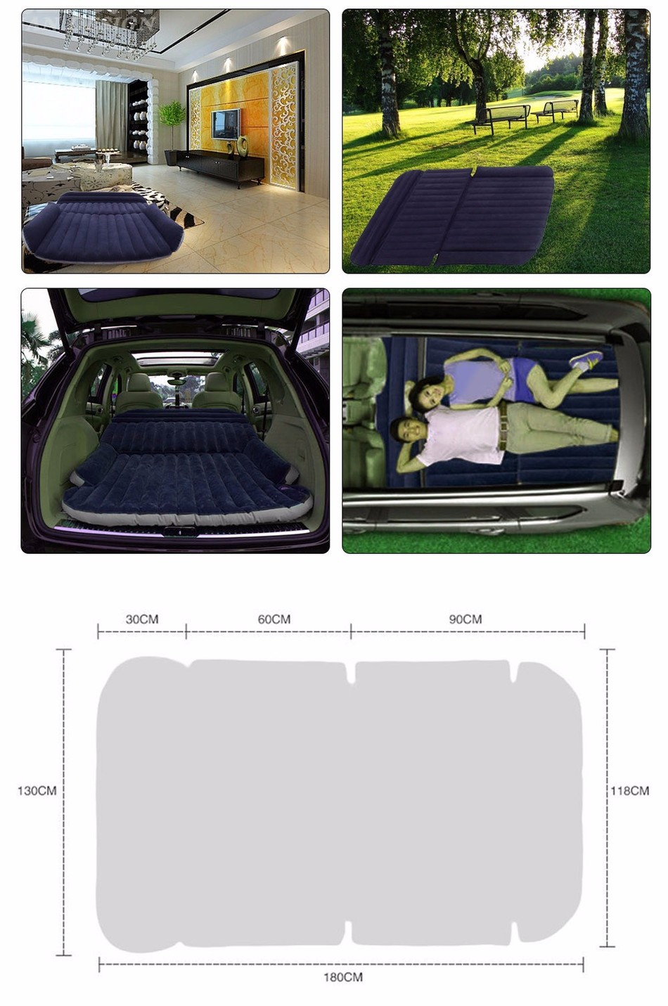 Inflatable Car Air Mattress Air Bed