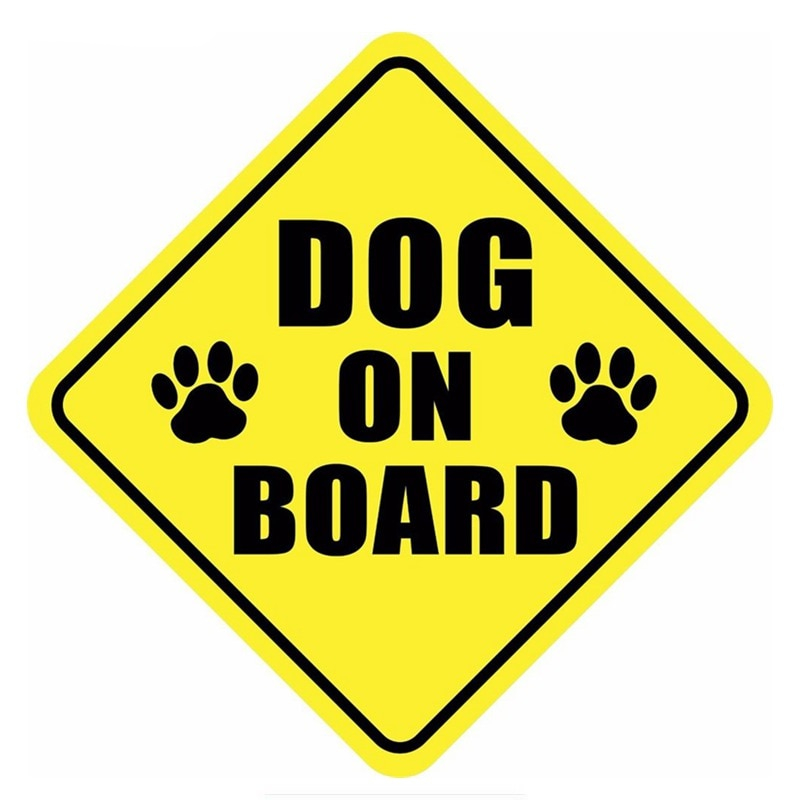 Yellow Dog On Board Sticker (2 pcs)