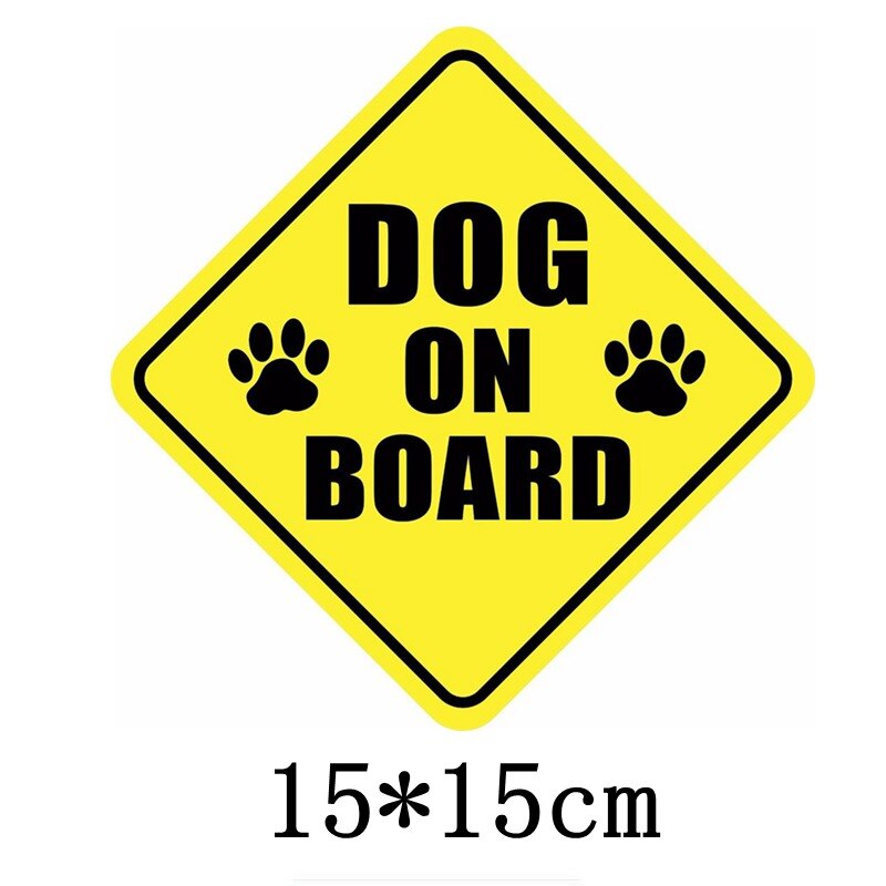 Yellow Dog On Board Sticker (2 pcs)