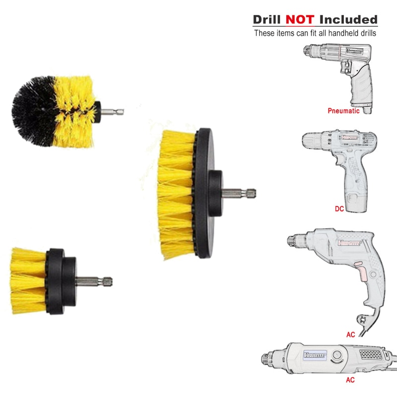 Drill Brush Heads Set of 3