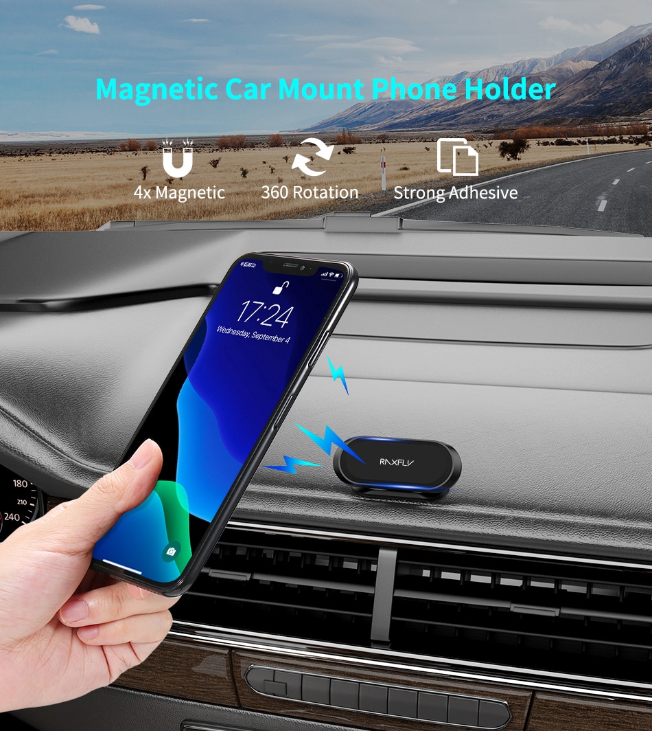 Magnetic Phone Mount For Car With Adhesive