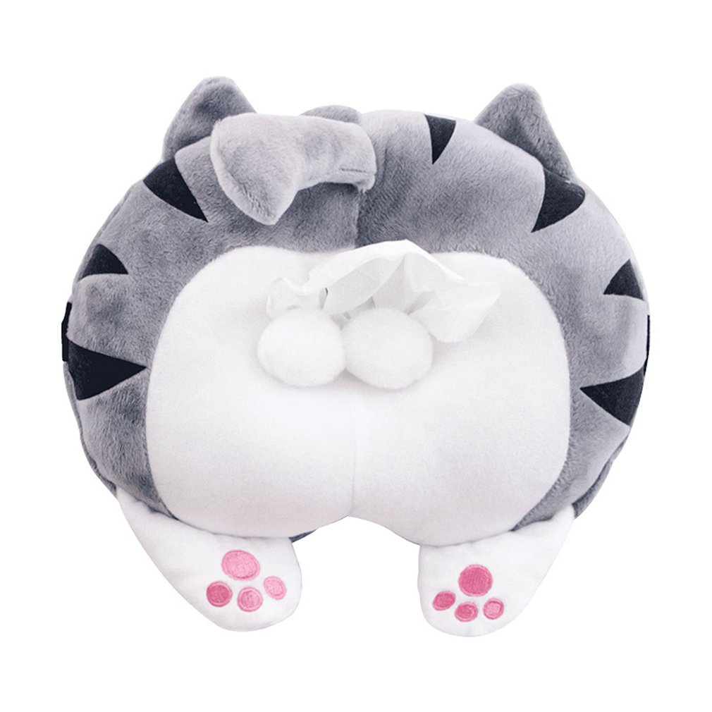 Plush Cat Butt Tissue Holder