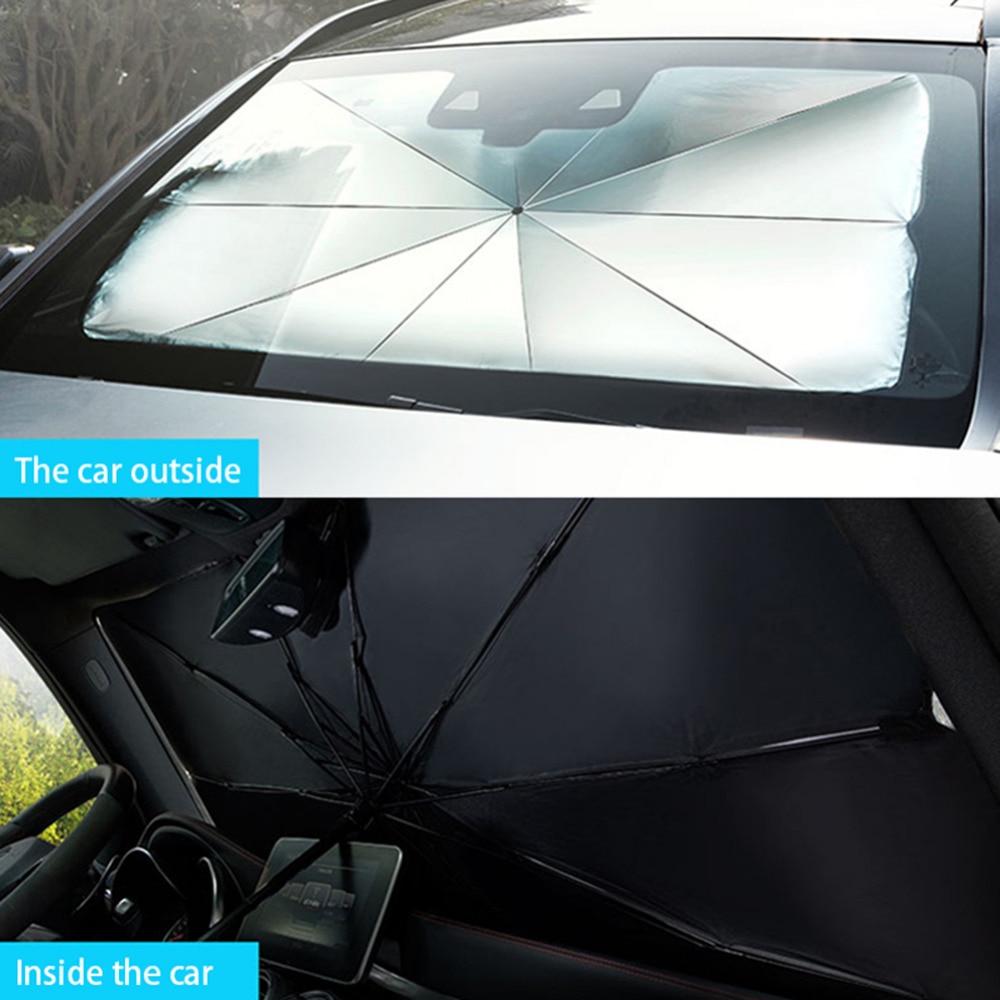 125cm 145cm Foldable Car Windshield Sun Shade Umbrella Car UV Cover Sunshade Heat Insulation Front Window Interior Protection