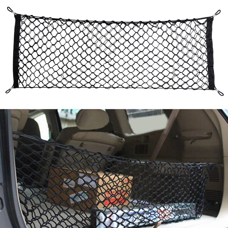 90*40cm Car-styling Boot String Mesh Elastic Nylon Rear Back Cargo Trunk Storage Organizer Luggage Net Holder Auto Accessory