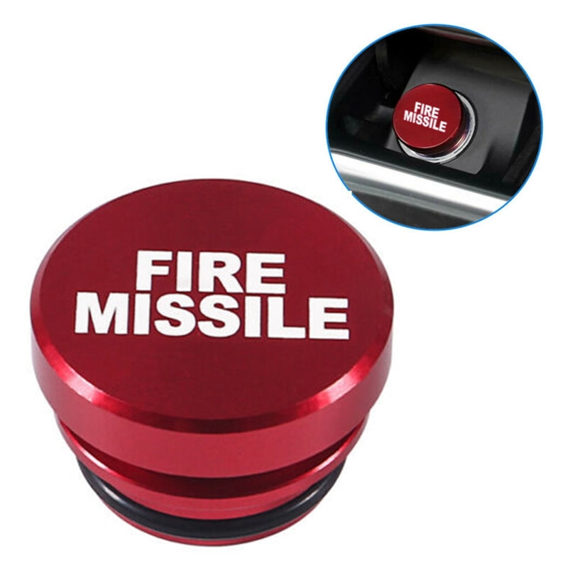 Universal Fire Missile Eject Button Car Cigarette Lighter Cover 12V Accessories Car Engine Start Stop Push Button Keyless Entry