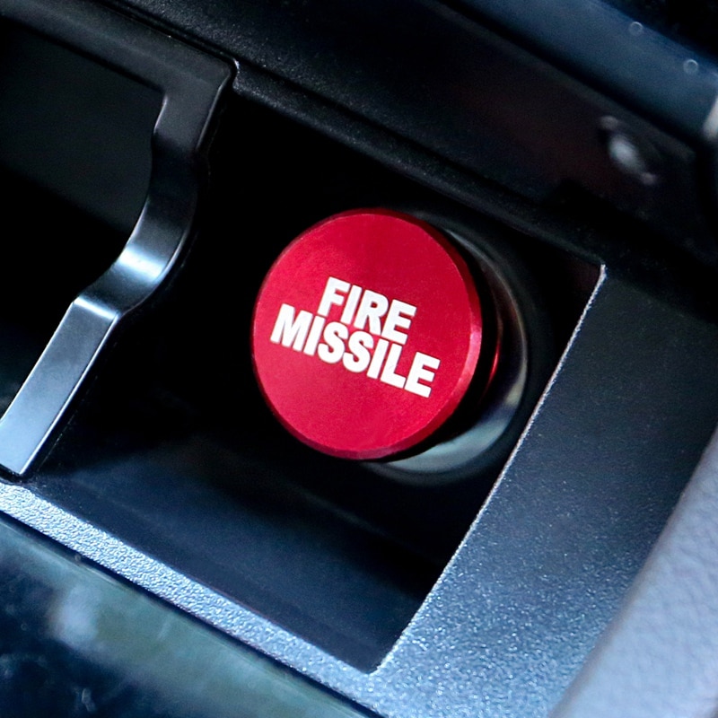 Universal Fire Missile Eject Button Car Cigarette Lighter Cover 12V Accessories Car Engine Start Stop Push Button Keyless Entry