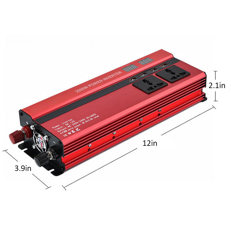 2000W Car Power Inverter With 4 USB Ports