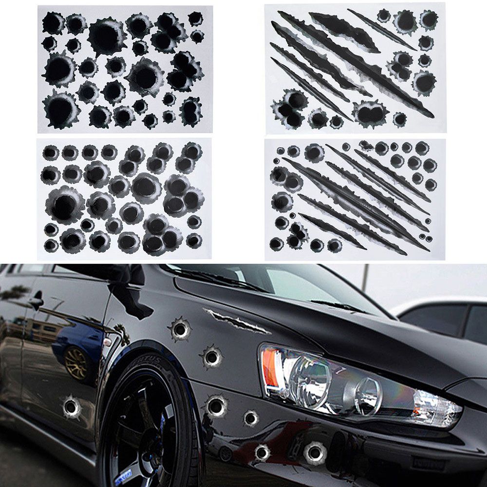 Bullet Hole Stickers Waterproof Car Decal