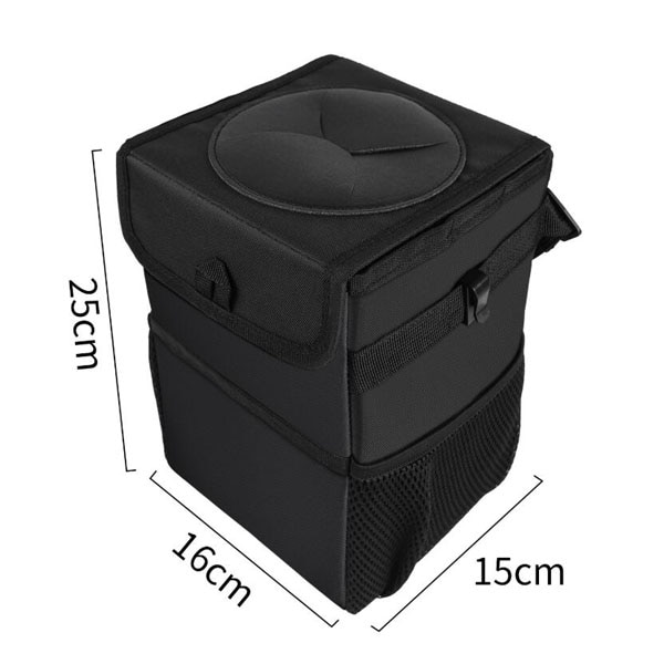 Waterproof Car Trash Can Bin Auto Car Accessories Organizer Garbage Dump For Trash Can Cars Storage Pockets Closeable Portable