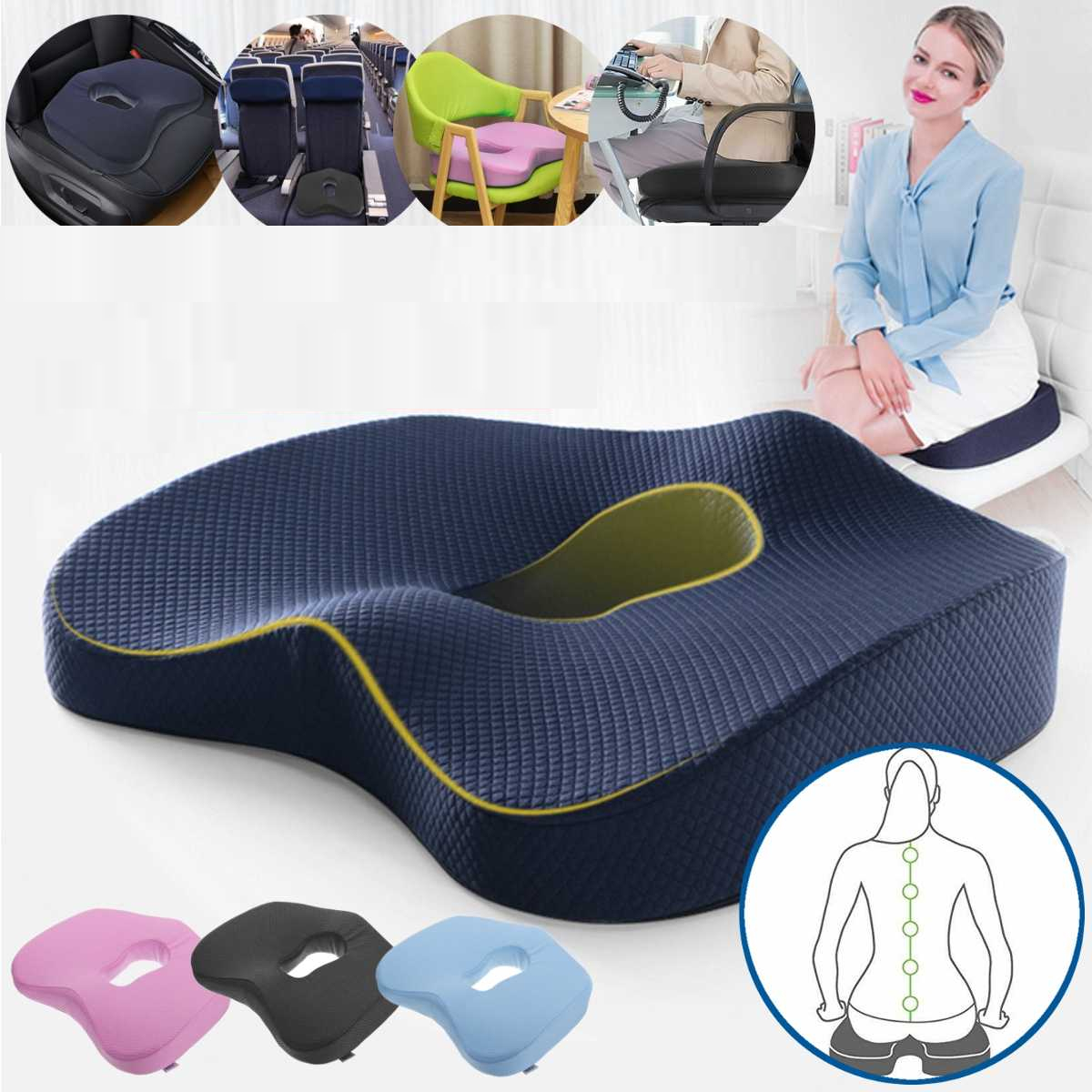 Orthopedic Seat Cushion Memory Foam