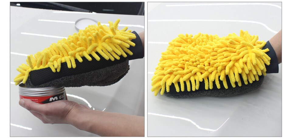 Waterproof Car Wash Microfiber Chenille Gloves Thick Car Cleaning Mitt Wax Detailing Brush Auto Care Double-faced Glove