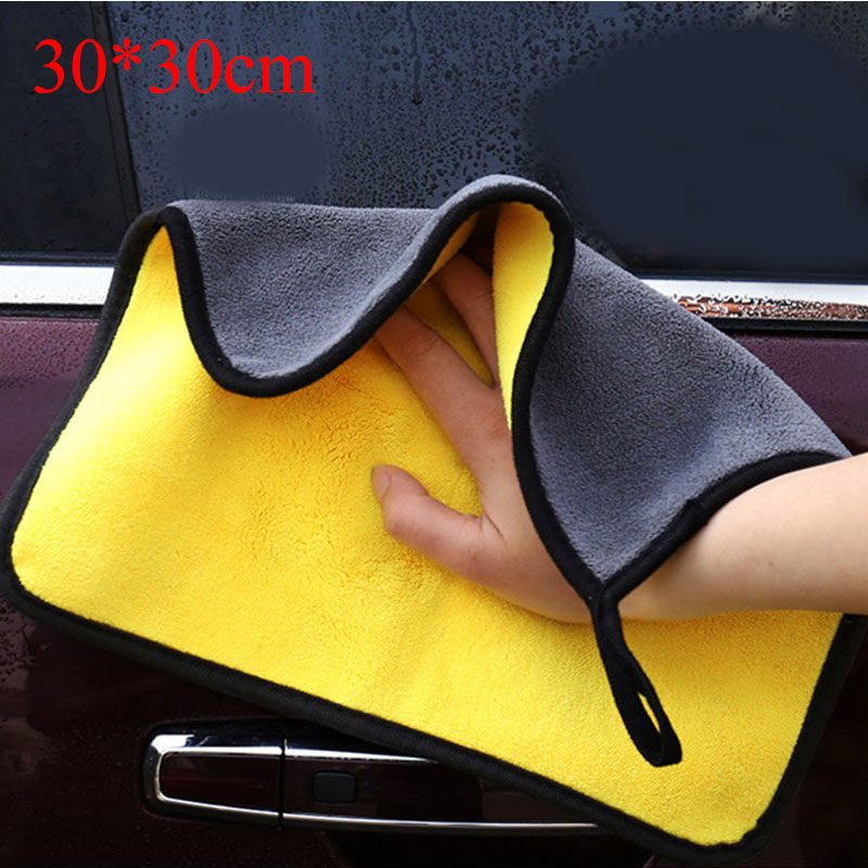 Hot sale Thickened Car Cleaning Towel Microfiber Coral Velvet Cloth Double Sided High Density Towel New Wiping Absorbent