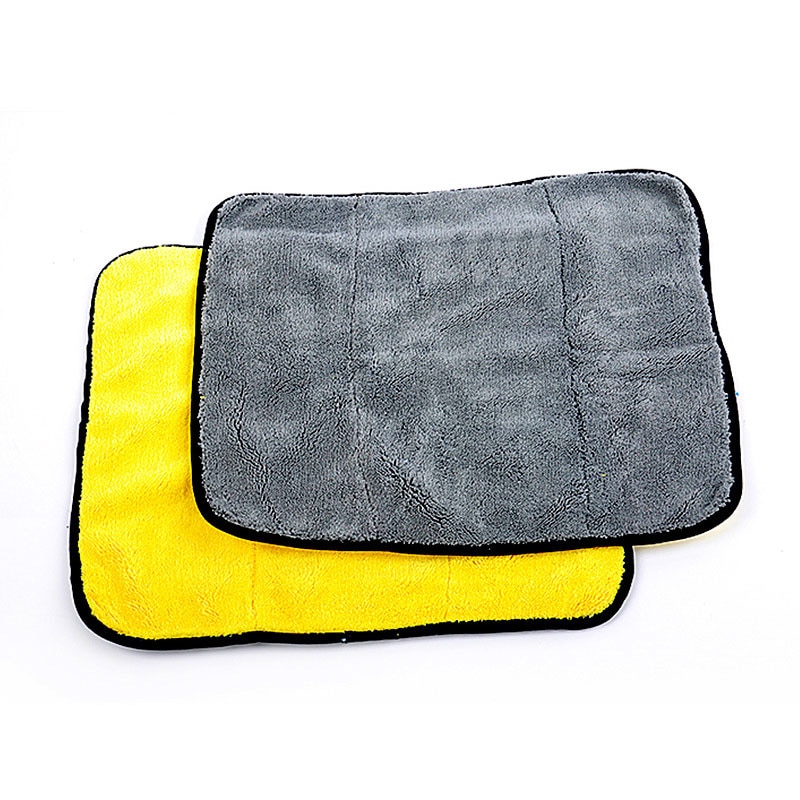 Hot sale Thickened Car Cleaning Towel Microfiber Coral Velvet Cloth Double Sided High Density Towel New Wiping Absorbent