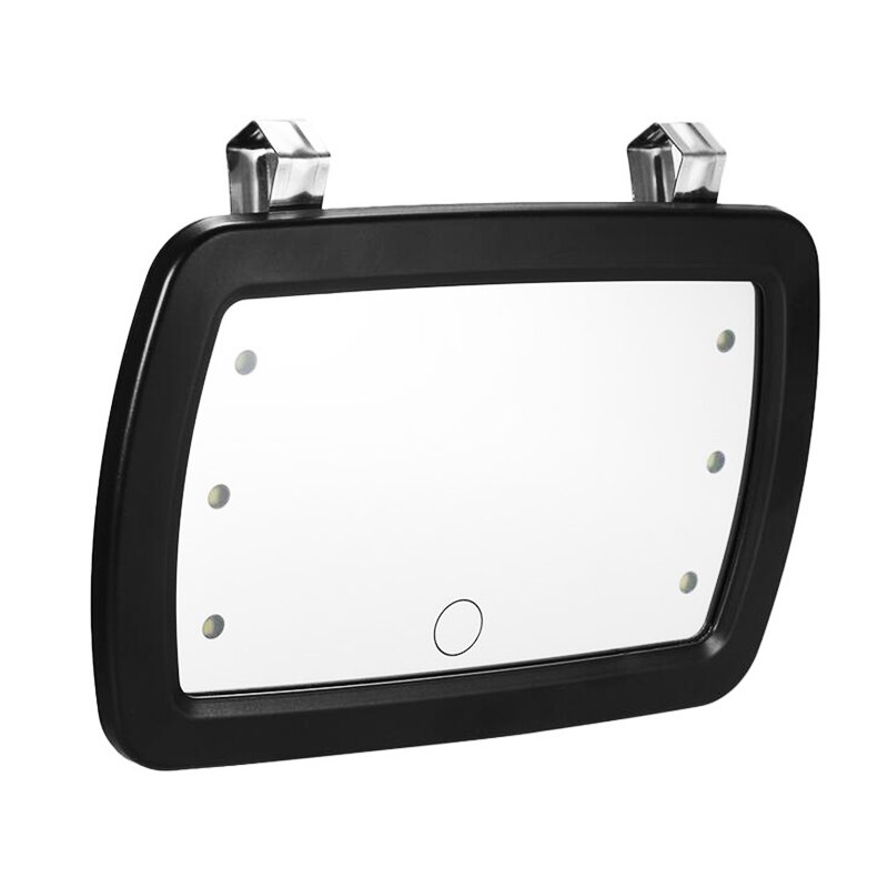 Universal LED Car Interior Mirror Touch Switch Makeup Mirror Sun Visor High Clear Interior HD Mirror 170*110mm-no battery