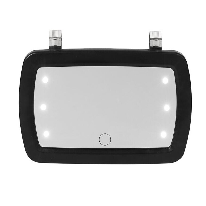 Universal LED Car Interior Mirror Touch Switch Makeup Mirror Sun Visor High Clear Interior HD Mirror 170*110mm-no battery