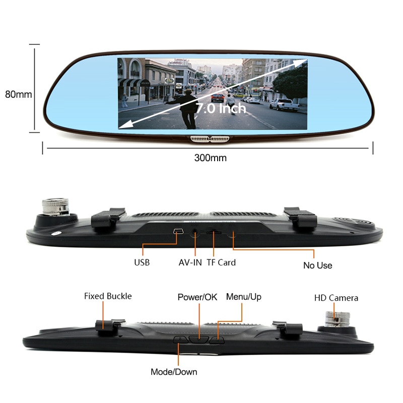 Dual Dash Cam Touch Screen Recorder